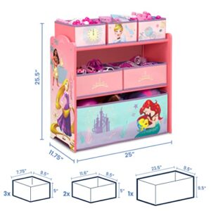 Delta Children Design & Store 6 Bin Toy Storage Organizer, Disney Princess - Image 8