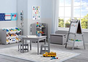 Delta Children MySize Kids Wood Table and Chair Set (2 Chairs Included) - Ideal for Arts & Crafts, Snack Time & More - Greenguard Gold Certified, Grey, 3 Piece Set - Image 2
