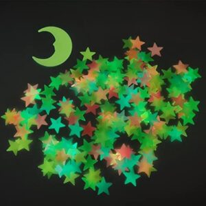 Glow in The Dark Stars Stickers for Ceiling, Adhesive 200pcs 3D Glowing Stars and Moon for Kids Bedroom,Luminous Stars Stickers Create a Realistic Starry Sky,Room Decor,Wall Stickers - Image 4
