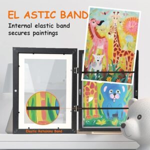 [2-Pack] Kids Artwork Frames Changeable, 8.5 x 11-IN Frames for Kids Artwork, Front Opening Picture Frames, Home Decor, Up to 150 Pcs of Kids Art Frame, Craft Storage, Hanging Wall Decor, Art - Image 4
