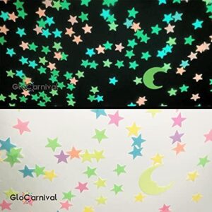 Glow in The Dark Stars Stickers for Ceiling, Adhesive 200pcs 3D Glowing Stars and Moon for Kids Bedroom,Luminous Stars Stickers Create a Realistic Starry Sky,Room Decor,Wall Stickers - Image 6