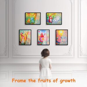 [2-Pack] Kids Artwork Frames Changeable, 8.5 x 11-IN Frames for Kids Artwork, Front Opening Picture Frames, Home Decor, Up to 150 Pcs of Kids Art Frame, Craft Storage, Hanging Wall Decor, Art - Image 7