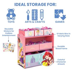 Delta Children Design & Store 6 Bin Toy Storage Organizer, Disney Princess - Image 7