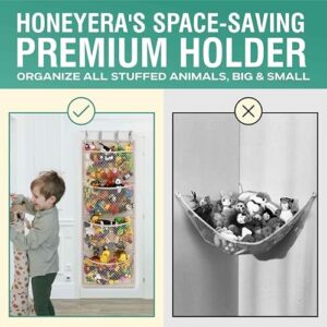 The Original Stuffed Animal Storage (Patented) - Over Door Organizer for Stuffies, Baby Ideas Holder, Toy Plush Storage/Hammock Hanging Storage Net Big Girls Toddler Large Bag Animals Stuffy Behind - Image 3