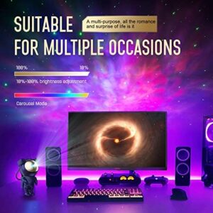 Mooyran Night Light Projector - Cool Stuff Tiktok Trend Items, Galaxy Star Astronaut Space Ceiling Projector, Led Lights for Bedroom Accessories Kids Room Decor, Starry Nebula Lamp - Image 5
