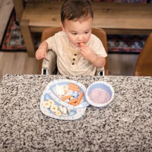 The First Years Bluey 4-Piece Place Setting - BPA Free Dishwasher Safe Toddler Dinnerware Set with Divided Plate, Bowl, Fork, Spoon - Multicolor - Image 6