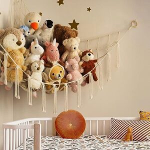 Stuffed Animal Storage Hammock or Net Corner - Large Toy Hammock Net for Stuffed Animals Room Decor - Cute Stuff Animal Organizer Holder for Plush Plushie - Kids Baby Nursery Wall Bedroom Home Decor - Image 3