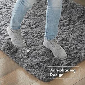 Ophanie Upgrade 4x6 Rugs for Bedroom, Grey, Fluffy Shaggy Soft Area Rug, Gray Non-Slip Indoor Floor Carpet for Living Room, Kids Baby Boys Teen Dorm Home Decor Aesthetic, Nursery, Rug - Image 7