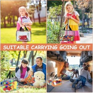 6 Packs Large Toy Storage Bags with Labels, Reusable Clear PVC Board Game Storage, Travel Waterproof Organizer Bags with Zipper for Building Blocks, Puzzle, Kids Books - Image 7