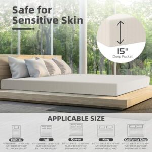 HLLBLL® Grounding Bedding Sheet Set, Bed Sheets and Pillowcase Set, 90% Organic Cotton+10% Pure Silver Organic Fitted Grounded Sheet for Improved Sleep, Pain Relief (White, King XL(78 * 80 * 15inch)) - Image 6