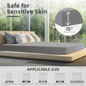 Grounding Sheet, 90% Organic Cotton+10% Pure Silver Organic Fitted Grounded Sheet for Improved Sleep, Pain Relief - Earth Connected Bedding (Gray, Twin XL (39.1 * 80.1 * 15 inch)) - Image 6