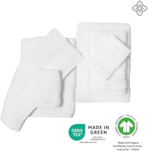 BIOWEAVES 100% Organic Cotton 700 GSM Plush Bath Towels 30" x 58" GOTS Certified - White, Pack of 2 - Image 4