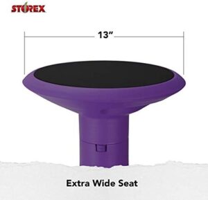 Storex Wiggle Stool – Active Flexible Seating for Classroom and Home Study, Adjustable 12-18 Inch Height, Violet (00307U01C) - Image 2