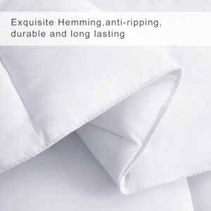 COHOME King Size Cooling Comforter - Down Alternative Duvet Insert with Anti-Clump Tech & 8 Tabs, All-Season Reversible Luxury Hotel Bedding - Gifts for Women/Men, White 90x102 inches - Image 5