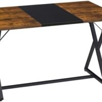 HOOBRO 47''Dining Table, Kitchen Dining Table for 4, Wooden Kitchen&Dining Room Table, Industrial Style Table, Rectangular Dining Table for Home, Kitchen, Office, Rustic Brown and Black BF16CZ01