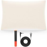Grounding Pillow Case,Earth Connected Pillowcase,Bedding.Improve Sleep,Reduce Pain.90% Organic Cotton, 10% Silver Fiber (White, 30 * 20.5inch)