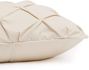 Amazon Basics Soft, Breathable Queen Size Comforter Sets, All-Season Down-Alternative 3-Piece Bedding Set, Pinch Pleat Design, Full/Queen Size, Beige - Image 3