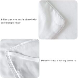 Cartoon Princess Bedding Set Duvet Cover Comfortable and Lightweight Cute Bedding 3 Piece Bed Set (1 Duvet Cover and 2 Pillowcase) (Twin) - Image 3