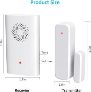 Wireless Door Sensor Chime, Door Open Alarm When Entry Business/Office/Store (500ft Range 51 Ringer Adjustable Volume) Home Alert Bell for Kid/Toddler Safety - Image 7