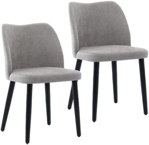 Dining Chairs Set of 2, Comfortable Dining Room Chairs, Modern Kitchen Chairs with Thick Cushions, Leveling Feet and Side Wing Support, Solid Wood Legs, Armless Dining Side Chairs - Image 7