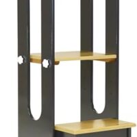 Little Partners Foldable Toddler Tower - Explore 'N Store Montessori Kitchen Tower for Cooking, 22.28" L x 19.56" W x 33.50" H, Ages 2 to 6 (Charcoal)