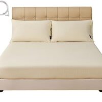 Grounding Sheets King Size Organic Cotton 90% Silver 10% – Silver Fiber Infused Conductive Bedding for Improved Sleep & Wellness (White, King - 76"x80"x15")