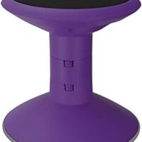 Storex Wiggle Stool – Active Flexible Seating for Classroom and Home Study, Adjustable 12-18 Inch Height, Violet (00307U01C)