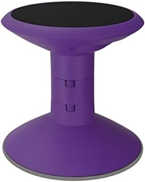 Storex Wiggle Stool – Active Flexible Seating for Classroom and Home Study, Adjustable 12-18 Inch Height, Violet (00307U01C)