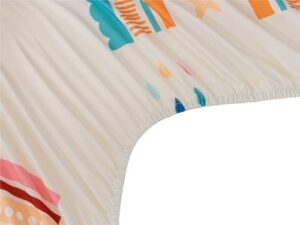 NTBED Rainbow Printed Zipper Bedding Sets Twin Lightweight Microfiber Heart Comforter Set with Fitted Sheet Pillow Covers,Beige - Image 6