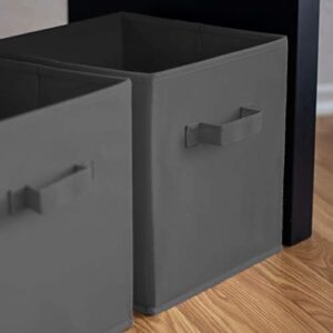 Pomatree 13x13x13 Inch Storage Cubes - 6 Pack - Large Storage Bins | Dual Handles | Foldable Cube Baskets for Home, Kids Room, Closet and Toys Organization | Fabric Cube Bin (Dark Grey - 6 pack) - Image 6