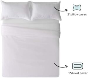 Cartoon Princess Bedding Set Duvet Cover Comfortable and Lightweight Cute Bedding 3 Piece Bed Set (1 Duvet Cover and 2 Pillowcase) (Twin) - Image 4