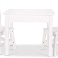 Melissa & Doug Wooden Table & Chairs - White