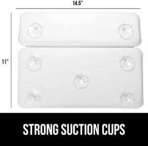 GORILLA GRIP Bath Pillow for Tub, Improved Suction Cups, Luxury Bathtub Pillows, Headrest for Neck and Back Support, Relaxing Home Spa, Hot Tubs and Bathroom Essentials, Gifts for Women, 2 Panel White - Image 4