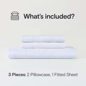 Sijo Stone Washed Organic French Linen Bed Sheet Set, GOTS Certified Organic, Best Cooling Linen Sheet Award by Sleep Foundation, 3 Piece - 2 Pillowcases and 1 Fitted Sheet (Snow, King) - Image 2