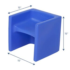 Children's Factory 3-in-1 Cube Chair for Kids, Flexible Seating Classroom Furniture, 1-Pack, Blue - Image 2