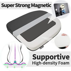 SINOSSO Modern Faux Leather 14" Metal Chair Cushions Set of 4, Leathaire Magnetic Chair Pads for Dining Kitchen Cafe Bistro Stackable Chairs (U-Shape, Black, 4) - Image 4