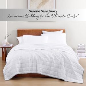 LANE LINEN 100% Organic Cotton Queen Sheet Set, 4Pc Cotton Sheets Queen Size Bed Set, Soft & Breathable Percale Weave, Deep Pocket Queen Sheets, Hotel-Quality Bed Sheets Queen Size - White Bed Sheets - Image 8