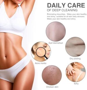 UJFQBH 3 Pieces African Bath Sponge African Net Long Net Bath Sponge Exfoliating Shower Body Scrubber Back Scrubber Skin Smoother,Great for Daily Use (Pink,Yellow,Purple) - Image 6