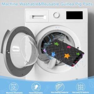 Bienbee Guinea Pig Bedding, 2 Pack 56" x 28" Reusable Guinea Pig Cage Liner Waterproof and Absorbent Small Animal Bedding Washable Guinea Pig Pee Pads for Small Pet Hamster Rabbit Squirrel, Black - Image 3