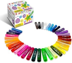TBC The Best Crafts Paint Sticks,36 Classic Colors, Washable Paint, Non-Toxic, Tempera Paint Sticks for Kids and Students