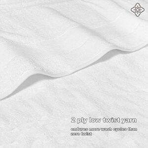 BIOWEAVES 100% Organic Cotton 700 GSM Plush Bath Towels 30" x 58" GOTS Certified - White, Pack of 2 - Image 3