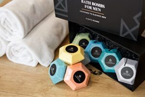 Bath Bombs for Men, Diamond Shape, Gifts for Men, 8 Large 5oz Bombs, 100% Natural Products & Essential Oils, Soak in, Bubble Bath - Image 7