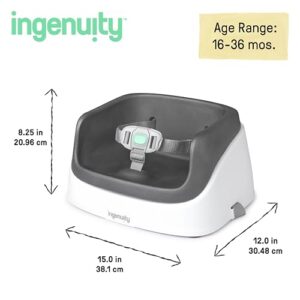 Ingenuity SmartClean Toddler Booster Seat for Kitchen Chair – Lightweight for on-the-go, Easy-Clean, 3-Point Harness Strap – Booster Seat for Dining Table, Slate - Image 10