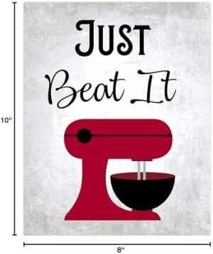 80s Music Songs Retro Vintage Inspirational Kitchen Wall Art Dining Room Cafe and Restaurant Decor Red Black Gray and White Baking Prints Posters Signs Sets Retro Home Decorations Funny Sayings - Image 8