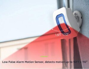 Wireless Motion Sensor Detect Alert, Home Security Driveway Alarm, Motion Detector Store Door Entry Chime Doorbell, Caregiver Pager for Elderly/Kids (1 Motion Sensor 2 Receiver) - Image 4