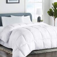 COHOME King Size Cooling Comforter - Down Alternative Duvet Insert with Anti-Clump Tech & 8 Tabs, All-Season Reversible Luxury Hotel Bedding - Gifts for Women/Men, White 90x102 inches