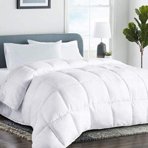 COHOME King Size Cooling Comforter - Down Alternative Duvet Insert with Anti-Clump Tech & 8 Tabs, All-Season Reversible Luxury Hotel Bedding - Gifts for Women/Men, White 90x102 inches