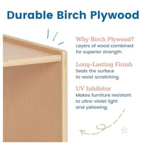 ECR4Kids 2-Shelf Mobile Storage Cabinet, Classroom Furniture, Natural - Image 6