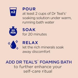 Dr Teal's Pure Epsom Magnesium Salt Soak, Soothe & Comfort with Oat Milk & Argan Oil, 3 lbs - Image 4