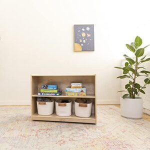 ECR4Kids 2-Shelf Mobile Storage Cabinet, Classroom Furniture, Natural - Image 9